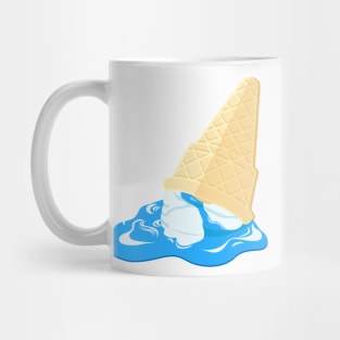 Dropped ice cream blue color Mug